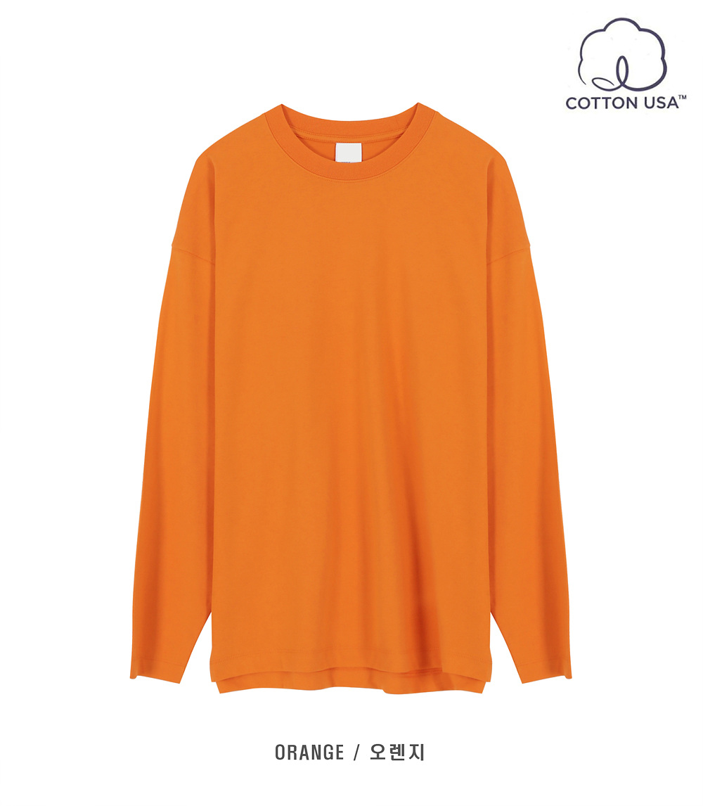 긴팔 티셔츠 오렌지 색상 이미지-S2L16